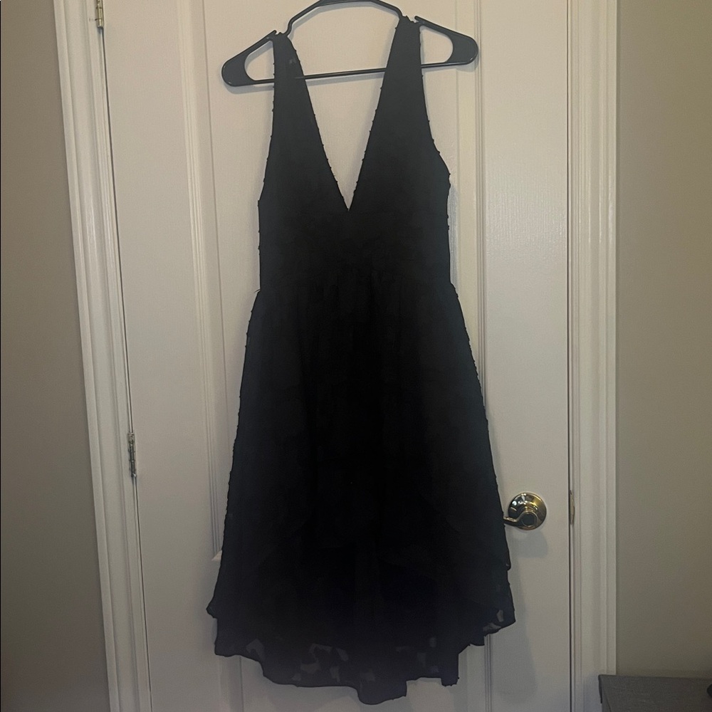 Ina Black Lace Overlay Dress
